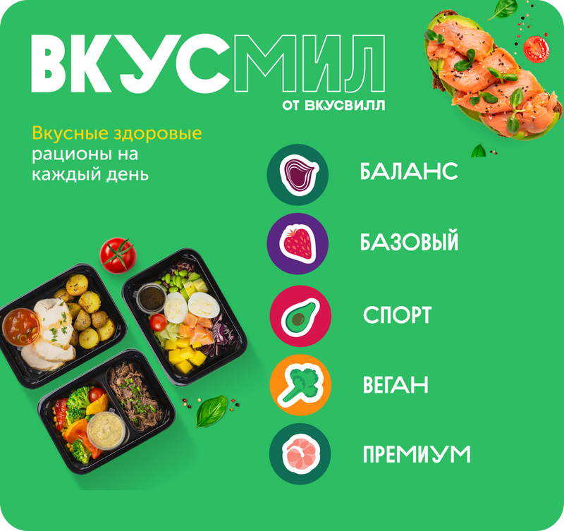 Скидка 10% на рационы ВкусМил на первую покупку