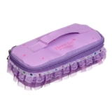 Пенал школьный на молнии для девочки «Сундучок» / сиреневый
