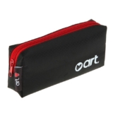 Пенал-косметичка школьный, 1 отделение, объёмный, 195 х 84 х 40 мм, Большой, Чёрный