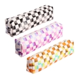 Пенал-косметичка школьный разноцветный, Шахматка