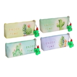 Пенал школьный, косметичка, на молнии, с подвеской