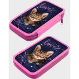 Пенал школьный твердый 125 х 205 х 40 мм, Calligrata «Котенок», ламинированный картон