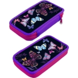 Пенал школьный твердый 125 х 205 х 40 мм, Calligrata «Бабочки», ламинированный картон