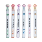 Набор маркеров текстовыделителей Лапки 6 цветов, школьные и офисные