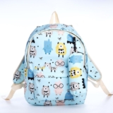 Рюкзак школьный из текстиля на молнии, 3 кармана, пенал, цвет голубой