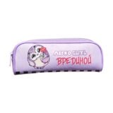 Пенал школьный для девочек объемный / 1 отделение / 80 х 210 х 40 мм