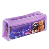 Пенал-косметичка школьный 2 отделения «Мишки», 1 штука