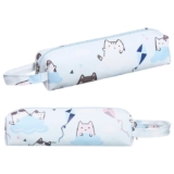 Пенал-косметичка школьный «Кошки» Calligrata, голубой