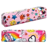 Пенал-косметичка школьный «Стикеры» Calligrata, розовый