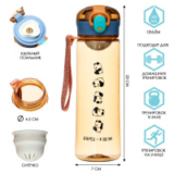 Бутылка для воды «Вперёд к цели» 500 мл с поильником, спортивная бутылка для тренировок, офиса, школы