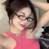 Ретро очки женские пластиковые красные-зеленые