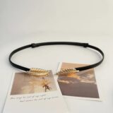 Женский эластичный пояс с листьями