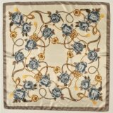 Женский шелковый квадратный шарф 90*90 см