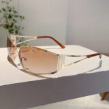 Винтажные солнцезащитные очки Y2K металлические