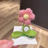 Вязаные шерстяные заколки для волос детские