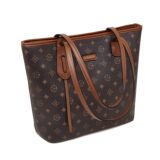 FOXER ПВХ кожаная женская сумка-тоут с винтажным принтом, женская повседневная сумка через плечо большой вместимости, кошелек