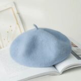 Женский винтажный шерстяной берет