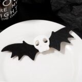 4 шт., черные заколки для волос с летучей мышью