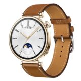 Кожаный ремешок коричневый для Huawei Watch GT 5  GT 4