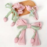 Candygirl Тканевые заколки с цветком 3 шт.