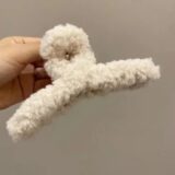 Харко зимняя плюшевая заколка-краб из овечьей шерсти