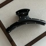 Пластиковая заколка-краб с бантом для волос