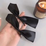 Черно-белые зажимы для волос с бантами MCClip