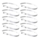 Регулируемый галстук-бабочка белый 10 шт