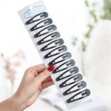 Черные заколки-капли, 12 шт.