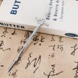 Креативные заколки с рубиновым кулоном в виде меча, винтажные заколки для волос в китайском стиле, палочки для волос в стиле панк, женские модные заколки для волос, аксессуары для посуды