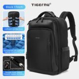 Tigernu Пожизненная гарантия, дорожные рюкзаки для мужчин, рюкзак для ноутбука 14 15,6 17 дюймов, деловой рюкзак, сумка для путешествий, рюкзаки, школьные сумки