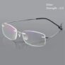 Qutzzmnd титановые безободковые очки для чтения +1.0+3.5