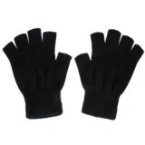 MOONBIFFY черные шерстяные перчатки без пальцев