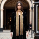 Блестящий шарф из полиэстера