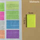 50 листов наклейки, прозрачные липкие блокноты для блокнотов, прозрачные закладки для чтения книг, канцелярские принадлежности, школьные принадлежности