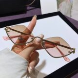 Женские брендовые солнцезащитные очки «кошачий глаз»