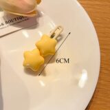Металлическая желтая заколка со звездами BASICGOLDYAO