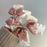 Розовая заколка для волос в форме сердца