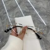 Винтаж солнцезащитные очки женские без оправы канифоль
