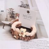 Резинки для волос Loverly с медвежонком, кофейный цвет