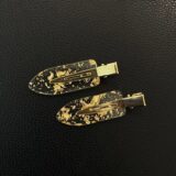 Золотые бесшовные заколки для волос в форме сердца