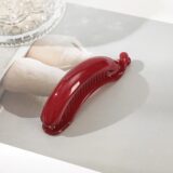 AWAYTR Желтый пластиковый зажим-банан для волос