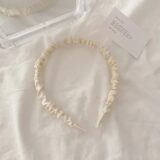 Атласная плиссированная повязка для волос, женская милая простая повязка на голову, универсальная повязка для волос, обруч для девочек, головные уборы, аксессуары для волос