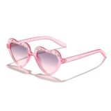 Детские блестящие солнцезащитные очки UV400  в форме сердца