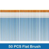 10/20/50 шт. набор кистей для рисования, художественные круглые плоские волосы, нейлоновая кисть для рисования волос, ручка для масла, акрила, акварели, школьные художественные принадлежности