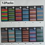 3600 листов, цветные наклейки, прозрачные флуоресцентные указатели, флажки, липкая страница для заметок, закладки, школьные канцелярские принадлежности