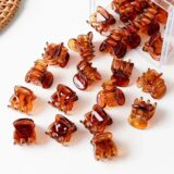 Заколки-крабики для волос пластиковые 1,5 см