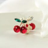 Мини заколка для волос вишня сплав