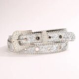 Ремни Y2k Bling Sequin из искусственной кожи