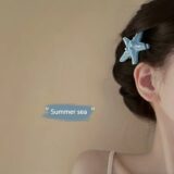 Зажим для волос HELTFARM светлый синий